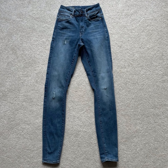 G-Star Denim - G-Star Raw Shape High Super Skinny Distressed Jeans